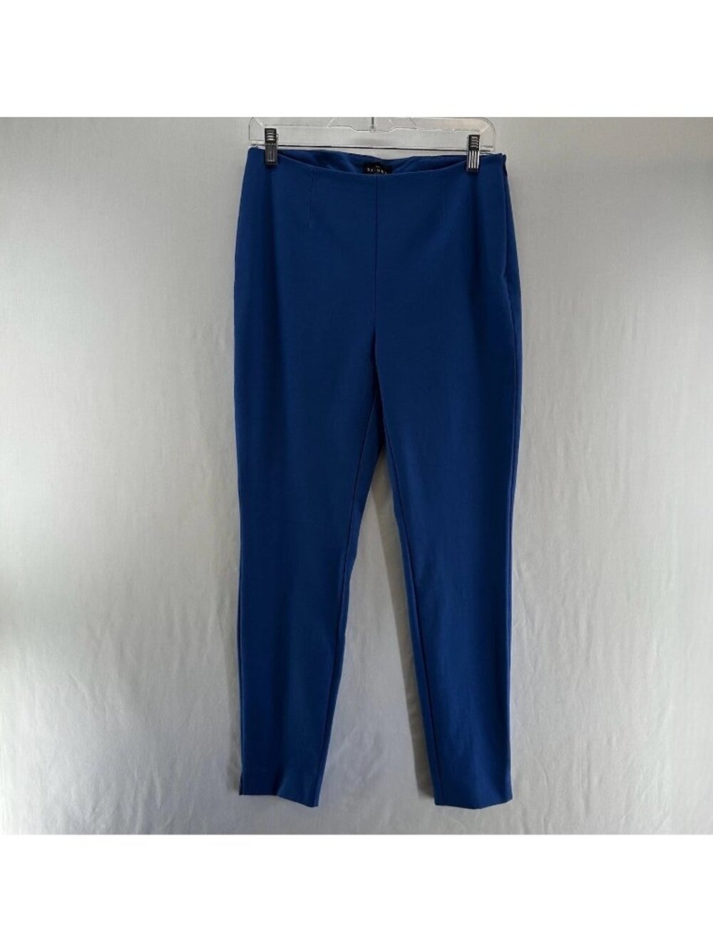 WHBM The Skinny Ankle Pants Womens 6 Stretch Side Zip Career Mid Rise Slit Blue